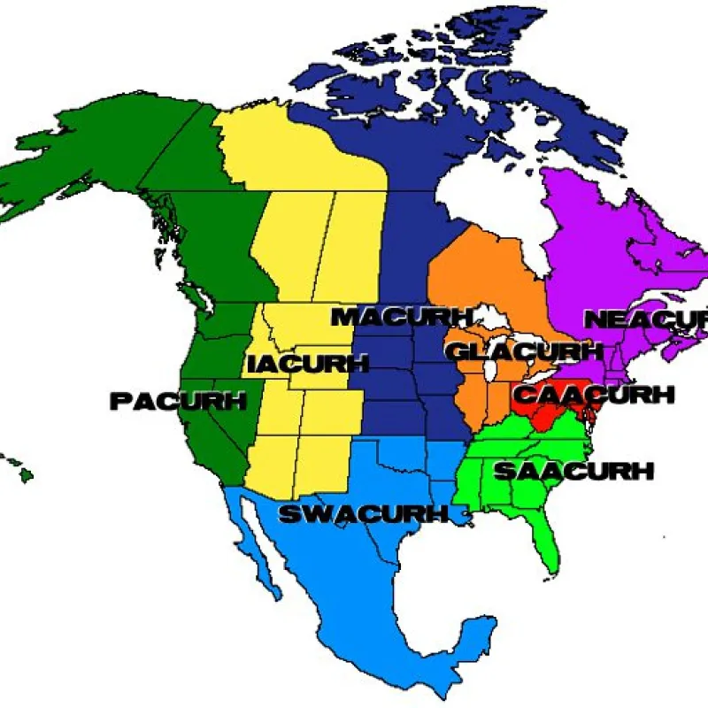 NACURH Regions map